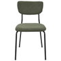 Home Deco Factory Chaise Jules en Velours Verte