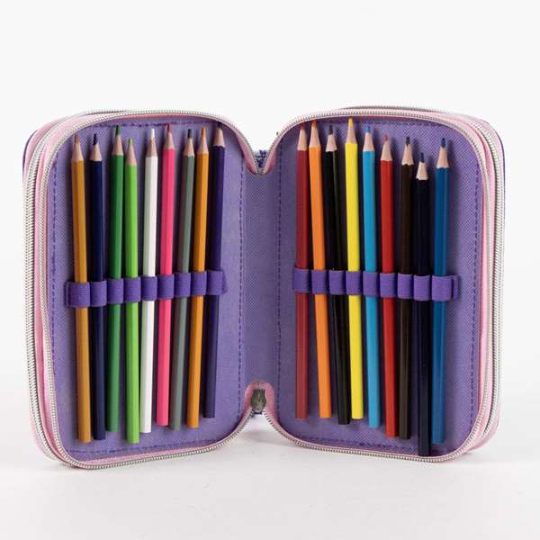 Cerdá - Plumier Hello Kitty et Kuromi avec accessoires - Étui à crayons pour enfants - 22.5 x 11.5 x too cm