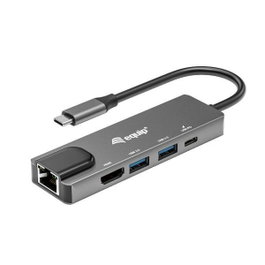 Equip Adaptateur multifonction USB-C 5 en 1 133489 Argent