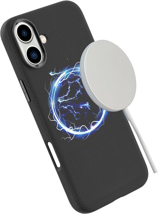 eSTUFF Coque magnétique iPhone 16 INFINITE VENICE - Cuir - Noir eSTUFF Coque magnétique iPhone 16 INFINITE VENICE - Cuir - Noir