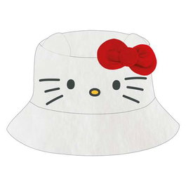 Cerdá Bonnet Pêcheur en Fausse Fourrure Hello Kitty pour Enfant 3 ans - Blanc