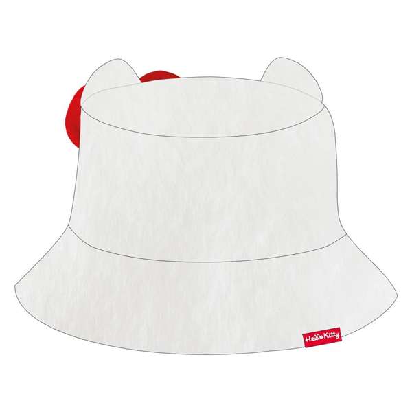 Cerdá Bonnet Pêcheur en Fausse Fourrure Hello Kitty pour Enfant 3 ans - Blanc