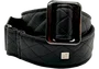 GETM Correa pour guitare/basse Caracas Black - Noir, polipiel, nylon, cuir, ajustable 165cm