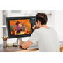 Alogic Clarity Pro Touch 27 UHD 4K Monitor avec Fold Stand, Noir / Argent, 27 pouces, Tactile