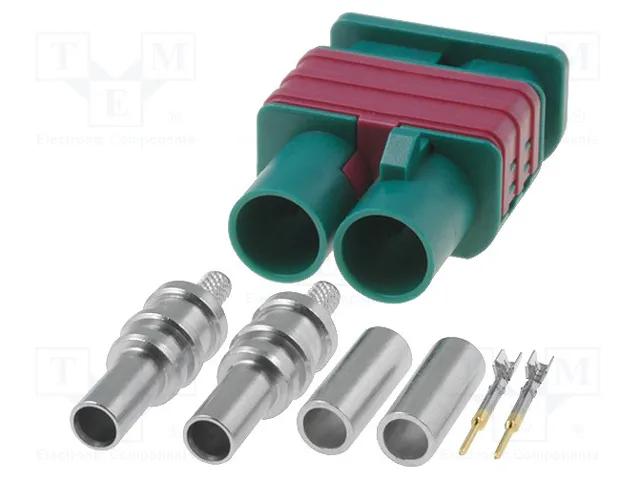 4CARMEDIA Connecteur d'antenne FAKRA mâle double droit RG174 vert 4CARMEDIA Connecteur d'antenne FAKRA mâle double droit RG174 vert