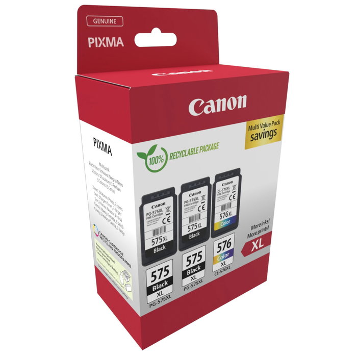 Canon Multipack de cartouches d'encre PG-575XL x2 et CL-576XL Canon Multipack de cartouches d'encre PG-575XL x2 et CL-576XL