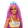 Barbie Poupée Sirène aux Cheveux Fantaisie Rose et Orange