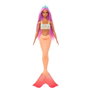 Barbie Poupée Sirène aux Cheveux Fantaisie Rose et Orange