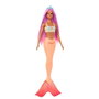 Barbie Poupée Sirène aux Cheveux Fantaisie Rose et Orange