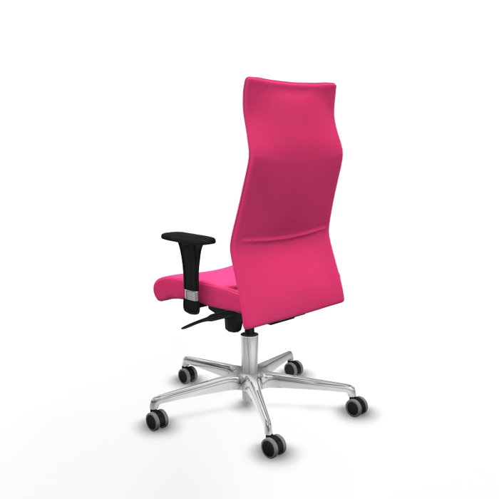 Piqueras Y Crespo Sillón Albacete Rose avec Mécanisme Synchrone et Base Aluminium