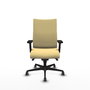 Piqueras Y Crespo Chaise de bureau Albacete confidente, Similpiel, Crème, Mécanisme Sincro, Accoudoirs 2D