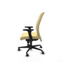 Piqueras Y Crespo Chaise de bureau Albacete confidente, Similpiel, Crème, Mécanisme Sincro, Accoudoirs 2D