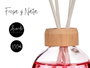 Acorde Mikado 100 ml avec tige fraise et crème, verre et bois, rose, 5,5x21,3x5,5 cm (Set de 12)