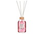 Acorde Mikado 100 ml avec tige fraise et crème, verre et bois, rose, 5,5x21,3x5,5 cm (Set de 12)