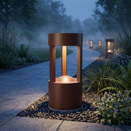 San Luis Balise LED extérieure 30 cm, 10 W, brun rouille