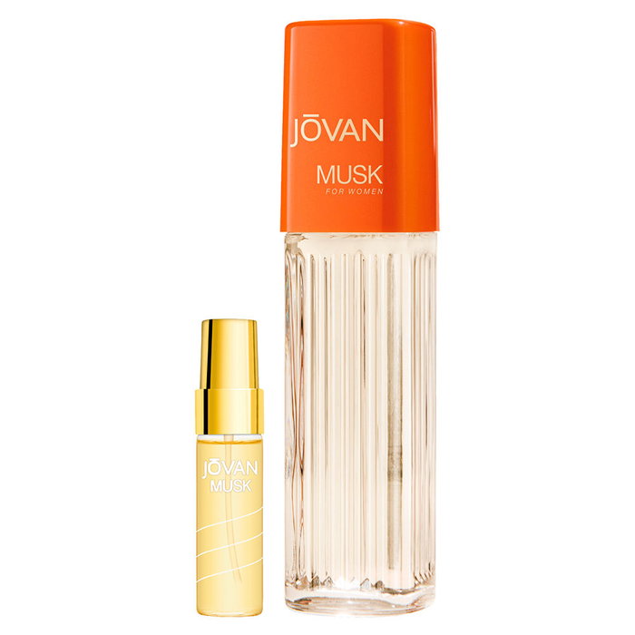 Jovan - Ensemble 2 pièces JOVAN MUSK - Coffret Parfum Femme - Eau de Cologne Vaporisateur 100 ml + Miniature 15 ml