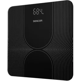Sencor Pese-personne connecté SBS 2476BK, Balance intelligente jusqu'à 180 kg, Écran LED, Plateforme en verre