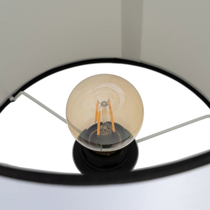 BigBuy Home Lampe de bureau Blanc Noir Doré BigBuy Home Lampe de bureau Blanc Noir Doré