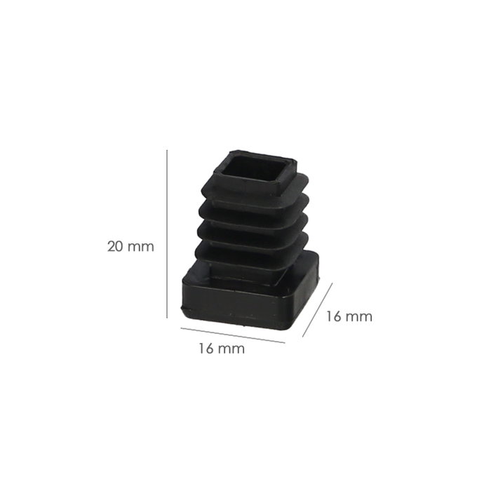WOLFPACK LINEA PROFESIONAL Embouts de protection intérieure carrés 16x16 mm, Noir (200 unités) WOLFPACK LINEA PROFESIONAL Embouts de protection intérieure carrés 16x16 mm, Noir (200 unités)