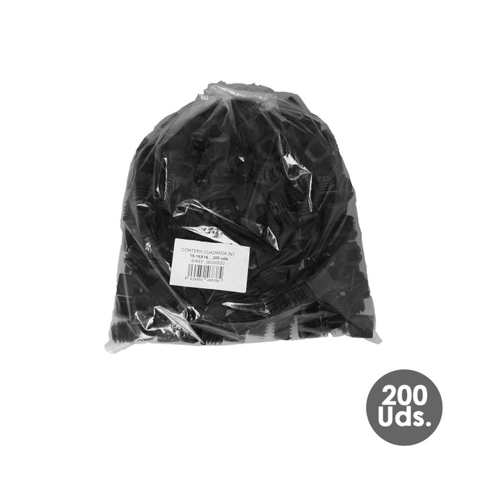 WOLFPACK LINEA PROFESIONAL Embouts de protection intérieure carrés 16x16 mm, Noir (200 unités) WOLFPACK LINEA PROFESIONAL Embouts de protection intérieure carrés 16x16 mm, Noir (200 unités)
