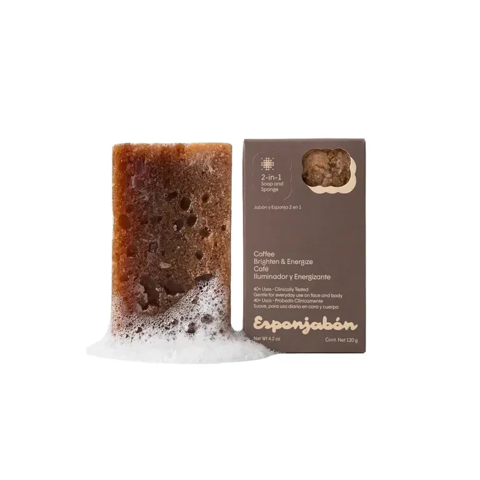 Esponjabon Savon et éponge 2-en-1 Coffee Séborégulateur 120 g Esponjabon Savon et éponge 2-en-1 Coffee Séborégulateur 120 g
