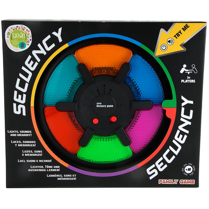 TACHAN - Jeu électronique de mémoire Sequence avec lumières et sons - Jeu de réflexion et de mémoire pour enfants et adultes, à partir de 6 ans