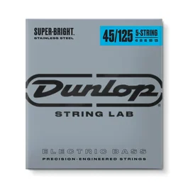 DUNLOPST Jeu de 5 cordes de basse Stainless Steel Super Bright Medium 45-125