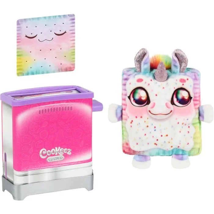 Cookeez Makery Toasty Treatz - Grille-pain interactif avec peluche parfumée en forme de toast aléatoire - 12 modèles à collectionner - Dès 5 ans