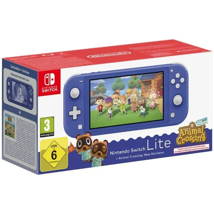 Nintendo Switch Lite Bleu + Animal Crossing: New Horizons (Téléchargement) Nintendo Switch Lite Bleu + Animal Crossing: New Horizons (Téléchargement)