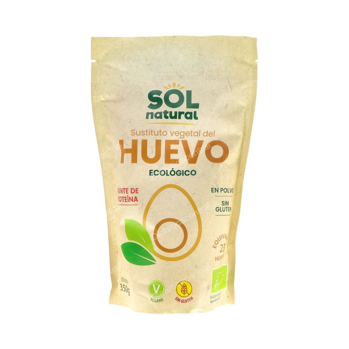 Solnatural – Substitut d'œuf végétal en poudre bio 350 g – Équivaut à 22 œufs – Vegan sans gluten Solnatural – Substitut d'œuf végétal en poudre bio 350 g – Équivaut à 22 œufs – Vegan sans gluten