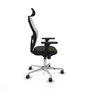 Piqueras y Crespo Chaise de Bureau avec Appui-tête Jorquera 3D086G2 Noir