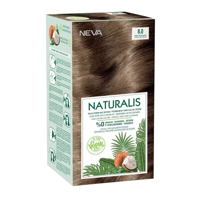 Neva Naturalis Teinture permanente pour cheveux 7.0 Intense Blonde, 150 ml Neva Naturalis Teinture permanente pour cheveux 7.0 Intense Blonde, 150 ml