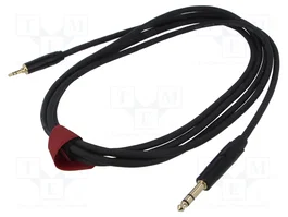 REDS MUSIC Câble Jack 3,5mm vers Jack 6,3mm 3m Noir
