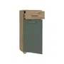 Forte Meuble Bas de Salle de Bain CHAMP Décor Chêne et Vert Sauge - 1 Porte, 1 Tiroir, 1 Tablette - Configuration Droite/Gauche - L 40.2 x P 28.9 x H 87.6 cm