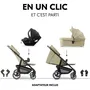 Hauck Shop N Care Trio 3-en-1 Olive - Poussette, Nacelle, Siège Auto Groupe 0+/1 avec Adaptateurs - Léger, Plage UPF 50+, Jusqu'à 22 kg