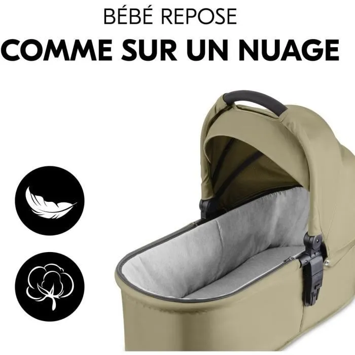 Hauck Shop N Care Trio 3-en-1 Olive - Poussette, Nacelle, Siège Auto Groupe 0+/1 avec Adaptateurs - Léger, Plage UPF 50+, Jusqu'à 22 kg