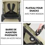 Hauck Shop N Care Trio 3-en-1 Olive - Poussette, Nacelle, Siège Auto Groupe 0+/1 avec Adaptateurs - Léger, Plage UPF 50+, Jusqu'à 22 kg