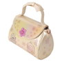 LOUNGEFLY Sac bandoulière Disney Stitch Mignon en simili cuir avec détails 3D de fleurs et lazos, fermoir doré rose et intérieur assorti