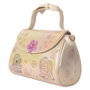 LOUNGEFLY Sac bandoulière Disney Stitch Mignon en simili cuir avec détails 3D de fleurs et lazos, fermoir doré rose et intérieur assorti