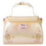 LOUNGEFLY Sac bandoulière Disney Stitch Mignon en simili cuir avec détails 3D de fleurs et lazos, fermoir doré rose et intérieur assorti