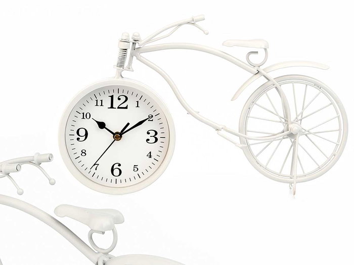 Giftdecor Horloge Murale Bicyclette Métal Blanc 36x22x7 cm (Set de 4) Giftdecor Horloge Murale Bicyclette Métal Blanc 36x22x7 cm (Set de 4)