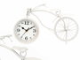 Giftdecor Horloge Murale Bicyclette Métal Blanc 36x22x7 cm (Set de 4)