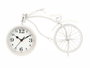 Giftdecor Horloge Murale Bicyclette Métal Blanc 36x22x7 cm (Set de 4)