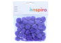 Innspiro Pompons en polypropylène lilas 25mm, 50 unités