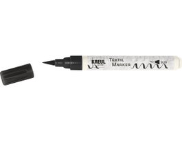 Kreul Rotulador pour textiles noir pointe pinceau 1-3mm