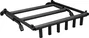 FRAMEWORKS Rack pliable et rétractable pour 5 guitares, support en acier noir, 609,6 x 546,1 x 673,1 mm