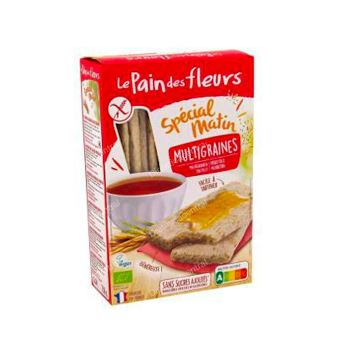 Le Pain des Fleurs Tostada Multicéréales Matin 230 g Bio - Tostada Croquante Multicéréales Sans Gluten et Végane - Source de Fibre Le Pain des Fleurs Tostada Multicéréales Matin 230 g Bio - Tostada Croquante Multicéréales Sans Gluten et Végane - Source de Fibre