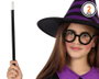 Atosa Pack Baguette Noire et Lunettes Rondes pour Magicien ou Sorcier