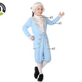 Déguisement Enfant Garçon Courtisan Époque Costume Historique Azur 10-12 Ans, Chaquetón et Pantalon, Polyester