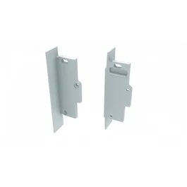 Tapón final profil de type TIANO encastré - Aluminium blanc - Droite avec trou